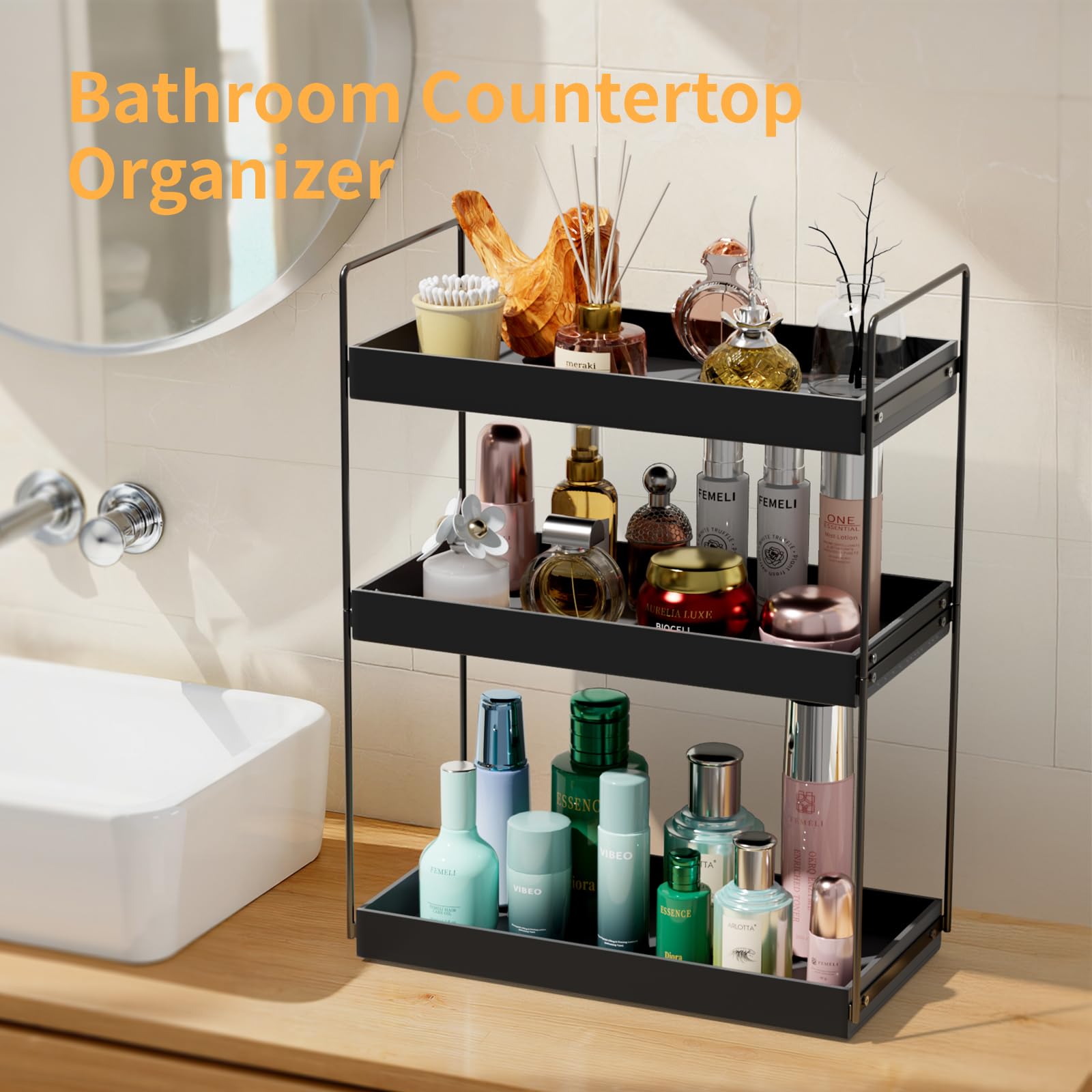 HUMAN MADE＊BATHROOM COUNTERTOP ORGANIZER Amazon.com: Bathroom Countertop Organizer, 3 Tier Metal Vanity